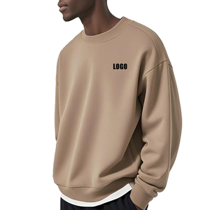 Sweat-shirts à col rond en polaire d'hiver personnalisés OEM, surdimensionnés, à épaules tombantes, pull-over 100% polyester pour hommes - Product Image 2