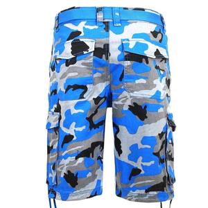 Pantalones cortos cargo de algodón transpirables informales OEM, diseño multibolsillo teñido liso, tela duradera, cintura elástica, logotipos personalizados de secado rápido bajos - Product Image 3