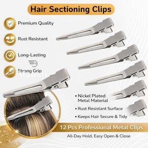 Hair Extension Tools Kit Includes Micro Bead Pliers <b>Wig</b> <b>Clips</b> Loop Tool Quick Parting Tool Scissors Needles Salon Use - Product Image 5