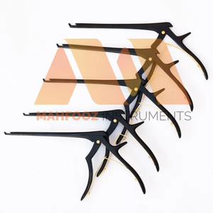 Juego de 5 Piezas de Rongeurs Kerrison Negros y Dorados, Instrumentos Quirúrgicos, Instrumentos Ortopédicos - Product Image 3