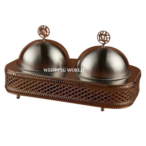 Bol à chocolat debout de table forme ronde bol à dates fini or mat vente chaude nouveau bol à chocolat de luxe - Product Image 3
