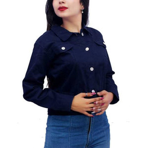 Chaquetas de Mezclilla para Mujer, Diseño Personalizado, Superventas, Color Sólido, Ropa Casual, Precio Razonable - Product Image 3