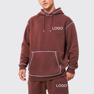Elegante Sudadera con capucha de lavado ácido y conjunto de Jogger Ajuste cómodo, traje de 2 piezas de hombres urbanos de moda - Product Image 2