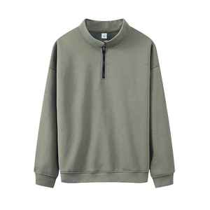 Sweatshirts zippés épais Logo personnalisé Veste polaire bouffante surdimensionnée Sweat à capuche en coton et polyester de meilleure qualité pour hommes - Product Image 1