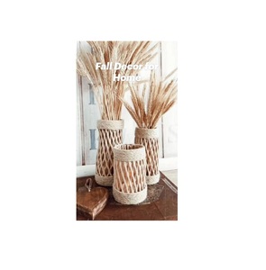 Cesta de algas marinas interior tejida a mano con asa de hierro Cesta de lavandería grande Maceta Macetas Cesta Material de hierba marina - Product Image 1