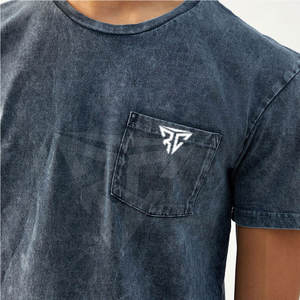 Venta al por mayor de gran tamaño ácido lavado hombres camisetas para la venta ácido lavado de alta calidad Vintage camiseta - Product Image 5