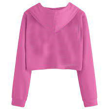 ชุดเสื้อมีฮู้ดแฟชั่นฤดูร้อนของผู้หญิงเสื้อครอปไซส์ XL ที่ทนทานเสื้อตัวยาวสีทึบสไตล์ลำลองใส่ได้ทุกวัน - Product Image 5