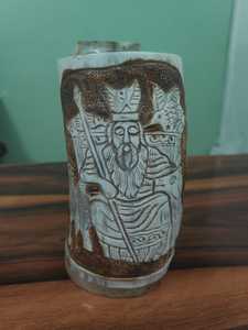 Oddin Unique Style Viking sculpté corne de buffle tasse à boire conception animale écologique pour la bière eau bas prix exportateur indien - Product Image 3