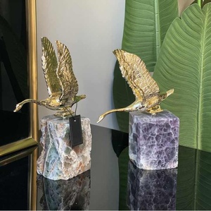 Modern Polished Sculpture Antique Style Metal <b>Statue</b> for Decorative Abstract Shelves Interior Design Accents Mantelpiece - Product Image 2