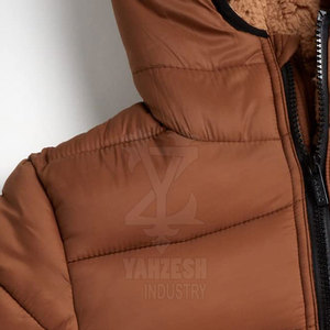 Veste d'hiver en duvet à manches longues personnalisée pour hommes avec col montant style High Street et dernier modèle - Product Image 4