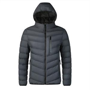Manteau d'hiver de haute qualité pour hommes, veste coupe-vent en duvet à capuche pour la randonnée en plein air, tissu en toile à col montant, taille 3XL blanche - Product Image 1