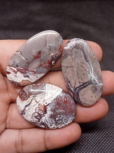 Bonne qualité belle dentelle naturelle Agate noire Cabochon gemme en vrac pour bijoux personnalisés Chakra équilibrage collectionneurs disponibles - Product Image 4