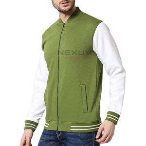 Chaqueta de estilo universitario Vintage para hombre, chaqueta vaquera de tela de manga larga con logotipo bordado fino para invierno para hombres adultos - Product Image 4
