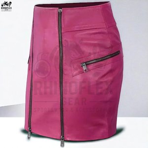 Của phụ nữ chất liệu da váy với dây da thiết kế tốt nhất cộng với kích thước váy bán buôn tùy chỉnh váy da - Product Image 3