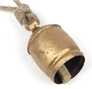 กระดิ่งวัวสีทองแบบโบราณทำจากหนังรีไซเคิลงานหัตถกรรมเหล็กโลหะสไตล์วินเทจสินค้าขายดี - Product Image 6