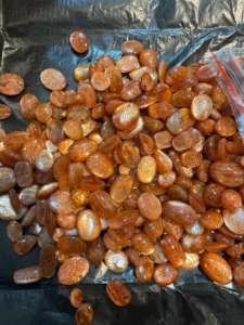 Cabujones sueltos de piedra solar naranja, piedras preciosas minerales de 8mm, calibración con tratamiento térmico - Product Image 6