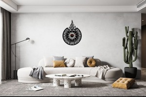 Vòng thạch anh Đồng hồ treo tường bằng gỗ trang trí treo Pin hoạt động bởi R B <span class=keywords><strong>impex</strong></span> Sản xuất tại Ấn Độ - Product Image 3