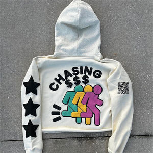 เสื้อมีฮู้ดสำหรับผู้ชายโอเวอร์ไซส์500gsm ซักแบบมีกรดซักแบบกำหนดเอง450gsm บ็อกซี่ - Product Image 2