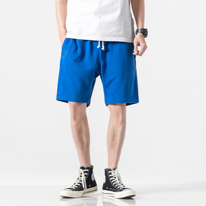 Pantalones cortos con cordón de algodón 100% de marca personalizada del fabricante para hombre, estilo callejero, patrón sólido, cintura elástica informal para el sudor - Product Image 4