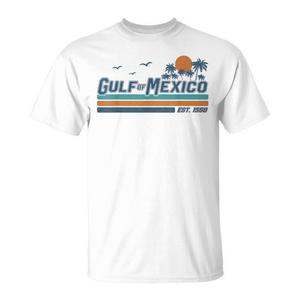 T-shirt vintage Gulf Of Mexico Sunset Beach a maniche corte in cotone unisex girocollo Est 1550 - Product Image 1