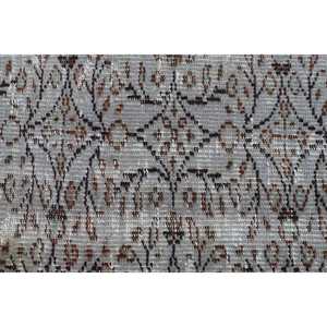 พรมขนาด 5x8.8 ฟุต, พรมตุรกีโบราณ, พรมสีเทาสไตล์ตะวันตกเฉียงใต้ - Product Image 5