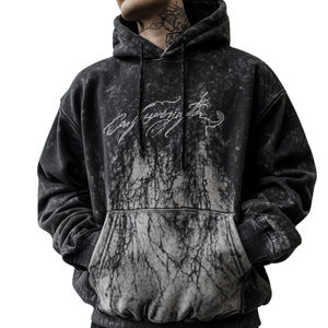 Custom Acid Wash Winter Hoodie Premium <b>Warm</b> <b>Fleece</b> Soft Fabric Comfortable Stylish Casual Streetwear Trendy Pullover Hoodie - Product Image 3