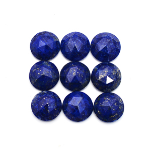Lapis lazuli de 6 à 15mm, rosace ronde, pierre précieuse lapis bleu pour les bijoux, pierre lâche - Product Image 1