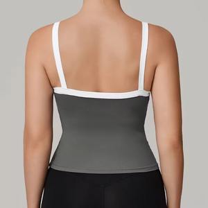 Débardeur de sport rembourré pour femmes en gros personnalisé, respirant, extensible dans les quatre sens, léger, évacuant l'humidité, pour le yoga et la course à pied - Product Image 6