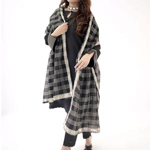 Pakistanais Salwar Kameez 3 pièces ensemble femmes fête ethnique brodé tissu de lin entièrement cousu prêt toutes saisons en gros - Product Image 5