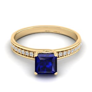 REYES Premium alta calidad 14K 18K oro blanco Azul zafiro anillos de piedras preciosas mujeres diamante compromiso joyería fina para mujeres - Product Image 6