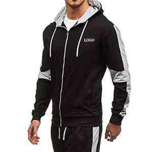 Conjunto de chándal de invierno para hombre con logotipo personalizado 2025 Sudadera con capucha y cremallera de alta calidad y traje para correr Última ropa deportiva - Product Image 2