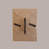GARDA BOX FACTORY 5564 100 Pcs Porte-gobelets en papier Kraft PLA biodégradable jetables à 4 trous à paroi simple pour Cappuccino et Café