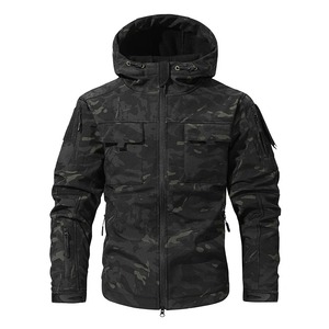 Veste en jean tactique d'hiver unisexe TRAF 2024, imperméable, coupe-vent, motif peau de requin, à capuche avec logo frontal en taille XL - Product Image 3