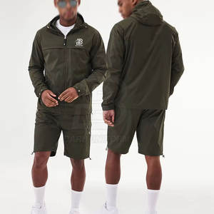 Último estilo 2025 invierno cálido hecho a medida hombres rompevientos con capucha conjuntos de calidad superior hombres rompevientos con capucha conjuntos - Product Image 1