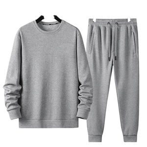 Survêtement en coton 100% de coupe régulière pour hommes, vêtements de sport antibactériens avec taille élastique, design solide, vente en gros - Product Image 3
