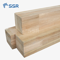 SSR VINA - Bois de caoutchouc/Acacia/Sapele - Bloc de bois de caoutchouc à joint en doigt pour lambris/garde-corps/escalier