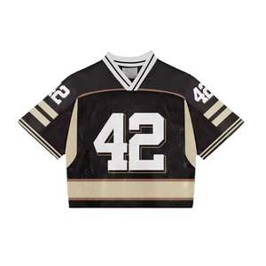 Teamwear <b>Brown</b> New Design High Quality Adults Youth Fully Sublimation Custom Logo Design American Football Fan Jersey - Product Image 2