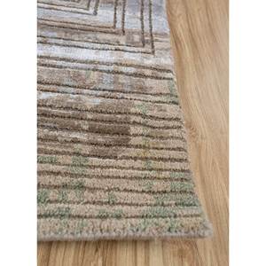 Alfombra Uvenuti de Lana y Seda de Bambú Tejida a Mano con Patrón Geométrico Beige y Marrón para el Hogar LRB-1666 - Product Image 4