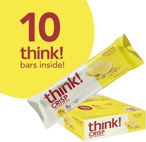 think! Protein <b>Bars</b>, High Protein Snacks, Gluten Free, Kosher Friendly, Lemon Crisp, 10 Count - Product Image 1