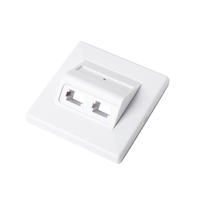 Prise murale fibre optique 2 ports POE/IP TCP/GSM/GPRS haute résistance aux chocs pour solutions de réseau FTTH