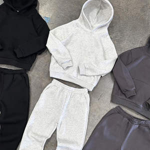 Nuevo Conjunto Deportivo para Niños Otoño 2026, Tendencia Principal, Estilo Urbano, Grueso, 100% Algodón, Felpa, Unisex - Product Image 2