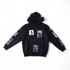 Fabricant direct d'usine Ensemble de 2 pièces de luxe en éponge 100% coton Ensemble de sweats à capuche personnalisés imprimés vintage pour hommes - Product Image 2