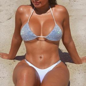 Bikini Sexy de Diseñador para Mujer, Traje de Baño de Dos Piezas con Pedrería, Ropa de Playa de Lujo - Product Image 1