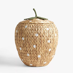 Panier de rangement en jacinthe d'eau et fraise, fait main, vente en gros, écologique, fabriqué au Vietnam - Product Image 1