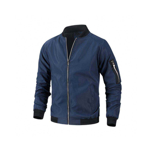 Chaqueta de invierno de alta calidad con logotipo personalizado para hombre, venta al por mayor de OEM, bombardero deportivo de talla grande, cuello levantado, tela de lona, calle principal para - Product Image 5