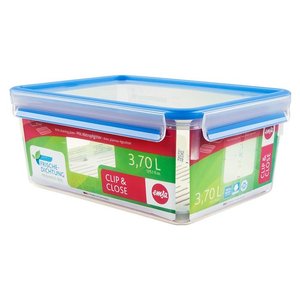 Emsa 3.7Lt Food <b>Storage</b> <b>Container</b> Blue and Transparent CLIP & CLOSE Model 512888 - Product Image 1