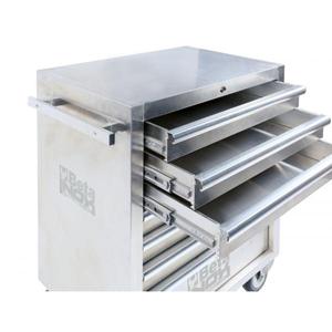 Cabina de rodillo móvil BETA de acero inoxidable con siete cajones Gabinete de herramientas con ruedas que no dejan marcas - Product Image 2