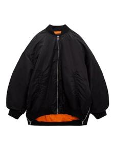 Veste bomber décontractée pour femme, nouvelle collection hiver, col roulé, avec poche zippée, respirante, en tricot, doublure en laine et nylon - Product Image 3