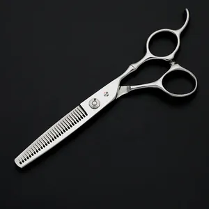 Ciseaux de coiffeur professionnels de coiffure de taille personnalisée noire de nouvelle conception de mode - Product Image 5