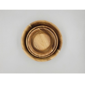 Bol artisanal en bois d'acacia écologique de haute qualité D23H8 cm nouveau OEM/ODM pour le camping direct du Viet Nam - Product Image 1